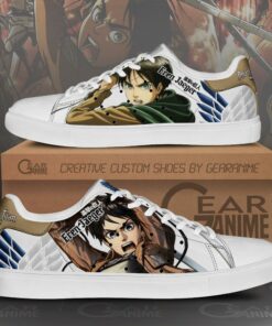 Eren Jeager Skate Sneakers Attack On Titan Anime Shoes PN10 - 1 - GearAnime
