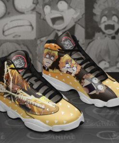 Zenitsu Agatsuma Sneakers Funny Face Demon Slayer Shoes MN10 - 3 - GearAnime