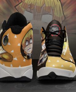 Zenitsu Agatsuma Sneakers Funny Face Demon Slayer Shoes MN10 - 5 - GearAnime