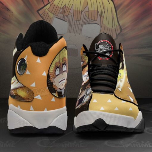 Zenitsu Agatsuma Sneakers Funny Face Demon Slayer Shoes MN10 - 5 - GearAnime
