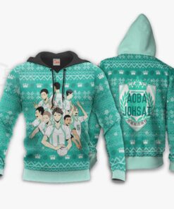 Aoba Johsai Ugly Christmas Sweater Haikyuu Anime Xmas Shirt VA10 - 3 - GearAnime