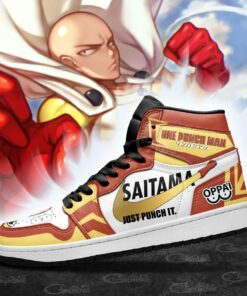 Saitama Sneakers Just Punch It One Punch Man Anime Shoes MN10 - 5 - GearAnime