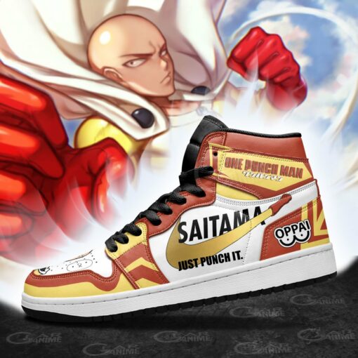 Saitama Sneakers Just Punch It One Punch Man Anime Shoes MN10 - 5 - GearAnime