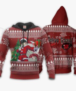 Ken Kaneki Santa Ugly Christmas Sweater Tokyo Ghoul Anime Xmas VA11 - 3 - GearAnime