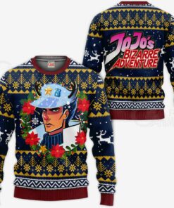 Jotaro Kujo Ugly Christmas Sweater JoJo's Bizarre Adventure Anime VA11 - 1 - GearAnime