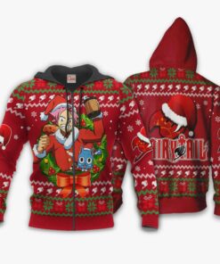 Fairy Tail Natsu Dragneel Ugly Christmas Sweater Anime Xmas VA11 - 2 - GearAnime