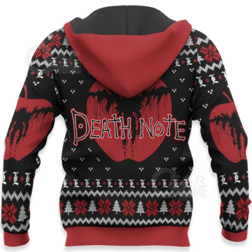 L Lawliet Ugly Christmas Sweater Death Note Anime Xmas Gift VA11 - 4 - GearAnime