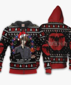 Light Yagami Ugly Christmas Sweater Death Note Anime Xmas Gift VA11 - 2 - GearAnime