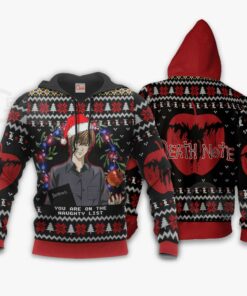 Light Yagami Ugly Christmas Sweater Death Note Anime Xmas Gift VA11 - 3 - GearAnime