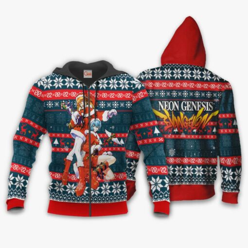Neon Genesis Evangelion Ugly Christmas Sweater Anime Xmas Gift VA11 - 2 - GearAnime