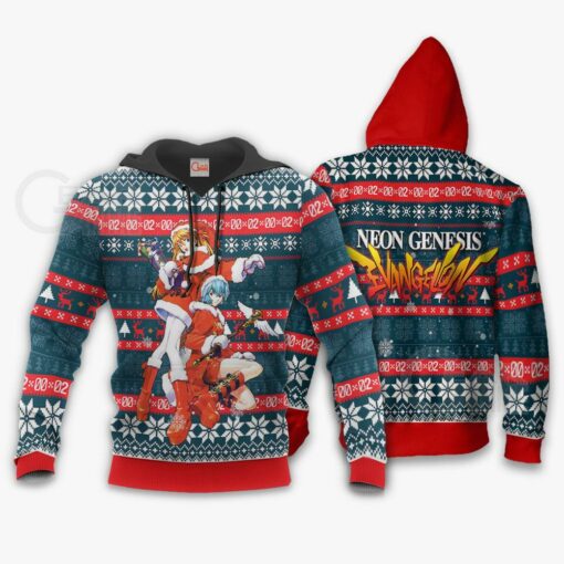 Neon Genesis Evangelion Ugly Christmas Sweater Anime Xmas Gift VA11 - 3 - GearAnime