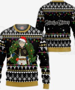 Asta Ugly Christmas Sweater Black Clover Anime Xmas Gift VA11 - 1 - GearAnime