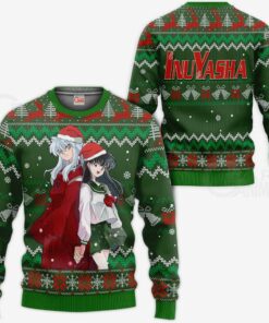 Inuyasha & Kagome Ugly Christmas Sweater Inuyasha Anime Xmas Gift VA11 - 1 - GearAnime