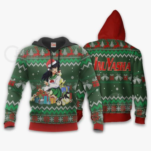Kagome Ugly Christmas Sweater Inuyasha Anime Xmas Gift VA11 - 3 - GearAnime