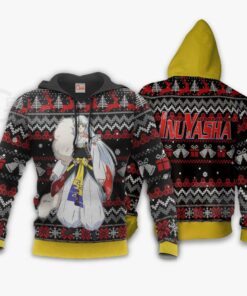 Sesshomaru Ugly Christmas Sweater Inuyasha Anime Xmas Gift VA11 - 3 - GearAnime