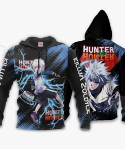 Killua Zoldyck Shirt Hunter X Hunter Custom Anime Hoodie Jacket - 4 - GearAnime