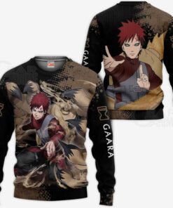 Gaara Hoodie Sweater Naruto Custom Anime Zip Jacket - 2 - GearAnime