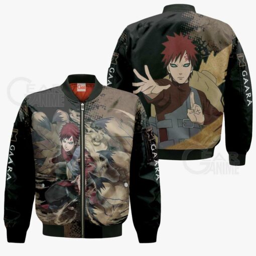 Gaara Hoodie Sweater Naruto Custom Anime Zip Jacket - 4 - GearAnime