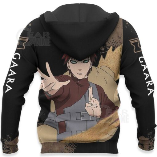 Gaara Hoodie Sweater Naruto Custom Anime Zip Jacket - 5 - GearAnime