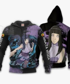 Hyuga Hinata Hoodie Sweater Naruto Custom Anime Zip Jacket - 3 - GearAnime