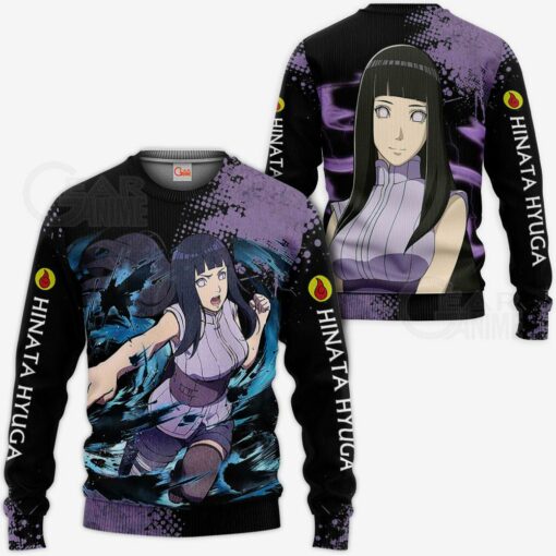 Hyuga Hinata Hoodie Sweater Naruto Custom Anime Zip Jacket - 2 - GearAnime