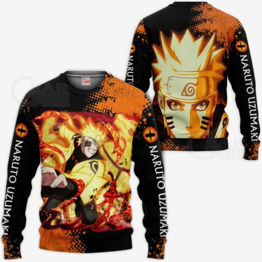 Naruto Kurama Form Sweatshirt Naruto Custom Anime Hoodie Jacket - 2 - GearAnime
