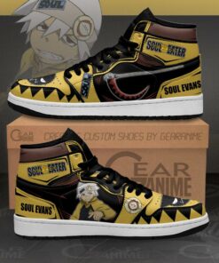 Soul Evans Sneakers Soul Eater Custom Anime Shoes MN11 - 1 - GearAnime