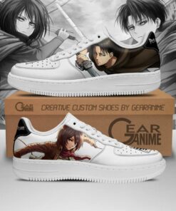 Levi and Mikasa Ackerman Shoes AOT Custom Anime Sneakers PT11 - 1 - GearAnime