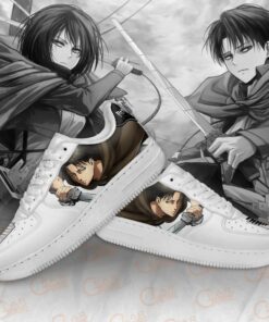 Levi and Mikasa Ackerman Shoes AOT Custom Anime Sneakers PT11 - 4 - GearAnime