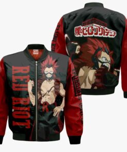 Eijiro Kirishima Shirt Red Riot MHA Custom Anime Zip Jacket - 4 - GearAnime