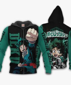 Izuku Midoriya Hoodie Sweater Deku MHA Custom Anime Zip Jacket - 1 - GearAnime