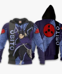Obito Hoodie Akatsuki Naruto Shirt Custom Anime Zip Jacket - 3 - GearAnime