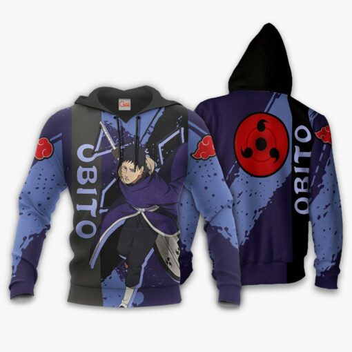 Obito Hoodie Akatsuki Naruto Shirt Custom Anime Zip Jacket - 3 - GearAnime
