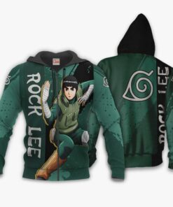 Rock Lee Hoodie Naruto Shirt Custom Anime Zip Jacket - 1 - GearAnime