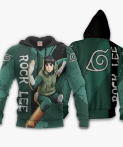 Rock Lee Hoodie Naruto Shirt Custom Anime Zip Jacket - 3 - GearAnime