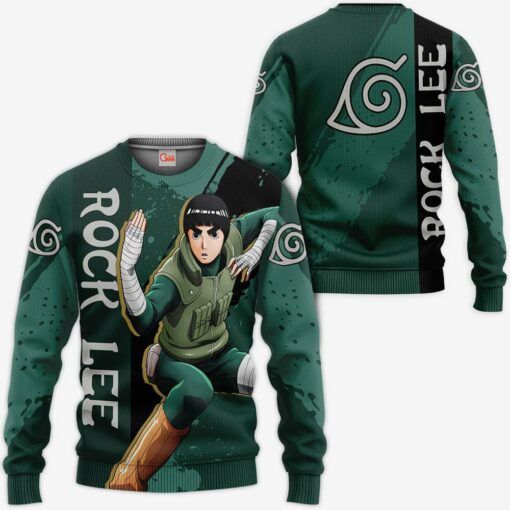 Rock Lee Hoodie Naruto Shirt Custom Anime Zip Jacket - 2 - GearAnime