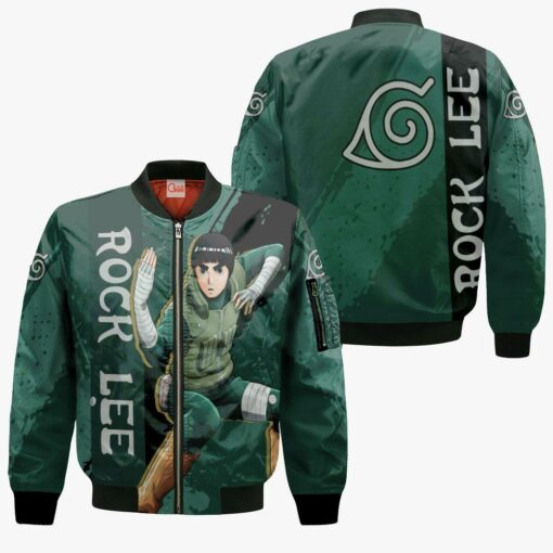 Rock Lee Hoodie Naruto Shirt Custom Anime Zip Jacket - 4 - GearAnime