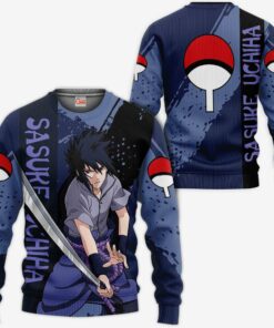 Uchiha Sasuke Hoodie Shirt Naruto Anime Jacket - 2 - GearAnime