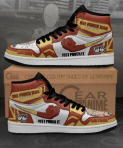 Saitama Just Punch It Sneakers One Punch Man Anime Shoes MN10 - 1 - GearAnime