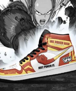 Saitama Just Punch It Sneakers One Punch Man Anime Shoes MN10 - 5 - GearAnime