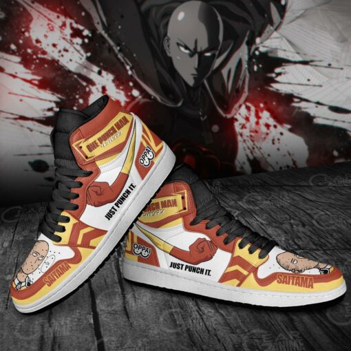 Saitama Just Punch It Sneakers One Punch Man Anime Shoes MN10 - 3 - GearAnime