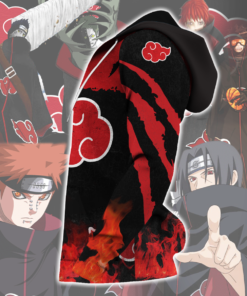 Akatsuki Cloud Zip Hoodie Cosplay Naruto Shirt Anime Fan Gift Idea VA06 - 3 - GearAnime