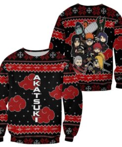 Akatsuki Ugly Christmas Sweater Naruto Anime Xmas Gift Custom Clothes - 1 - GearAnime