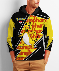 Ampharos Zip Hoodie Costume Pokemon Shirt Fan Gift Idea VA06 - 2 - GearAnime