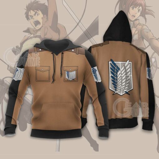Attack on Titan Scout Jacket Cloak Costume Anime Shirt - 4 - GearAnime