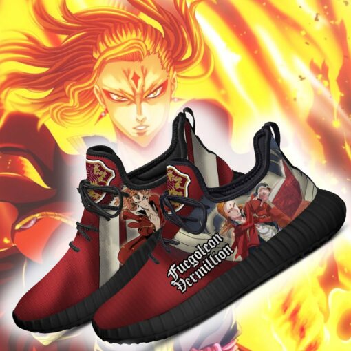 Black Clover Fuegoleon Reze Shoes Crimson Lion Knight Anime Sneakers - 4 - GearAnime