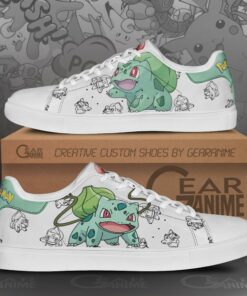 Bulbasaur Skate Shoes Pokemon Custom Anime Shoes PN11 - 1 - GearAnime