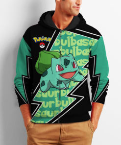 Bulbasaur Zip Hoodie Costume Pokemon Shirt Fan Gift Idea VA06 - 2 - GearAnime