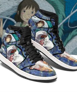 Chihiro Haku Dragon Sneakers Starry Night Style Spirited Away Sneakers MN05 - 2 - GearAnime