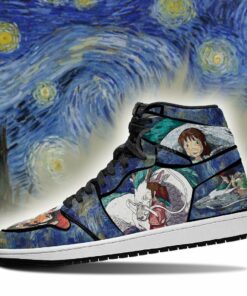 Chihiro Haku Dragon Sneakers Starry Night Style Spirited Away Sneakers MN05 - 3 - GearAnime